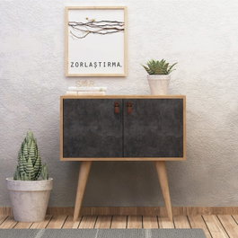 Hanah Home Consola Dencia en Roble y Gris Oscuro
